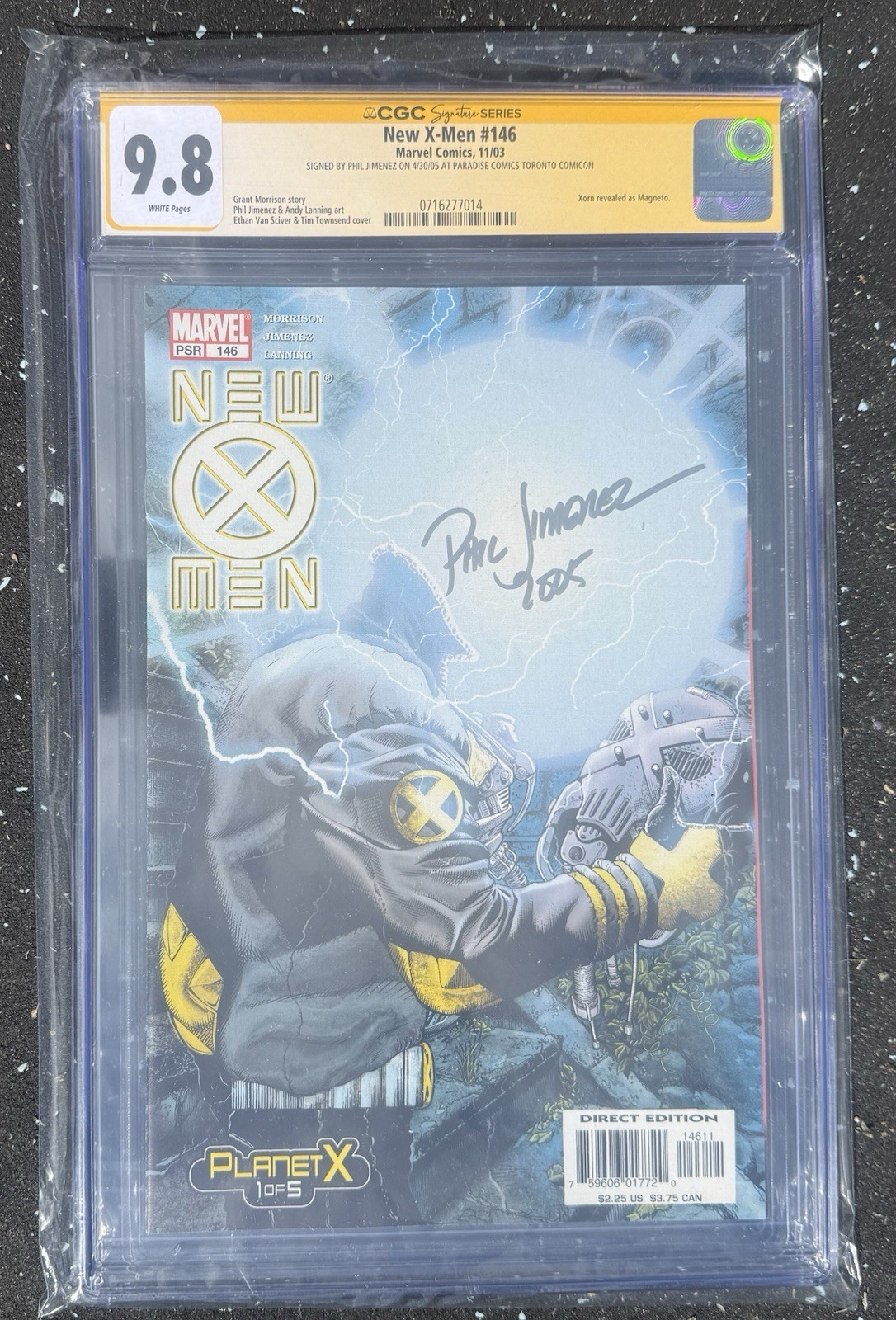 New X-Men #146 CGC 9.8 - SS- Signed by, Phil Jimenez - 1 of 1? Xorn revealed New X-Men #146 CGC 9.8 - SS- Signed by, Phil Jimenez - 1 of 1? Xorn revealed