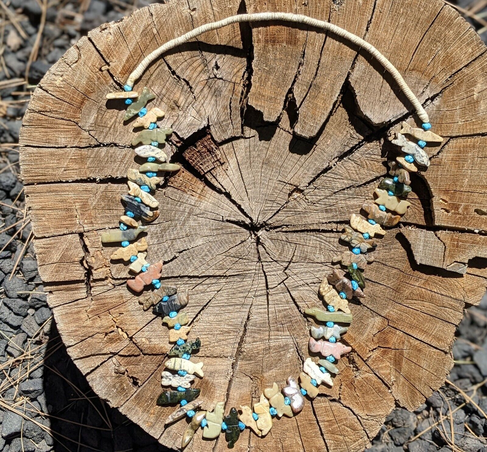 Vintage Zuni Fetish Necklace Genuine Handmade Native American Jewelry SouthWest