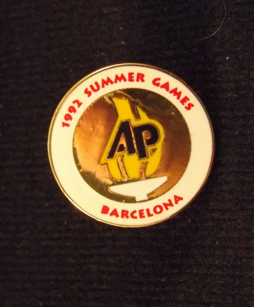 1992 Barcelona Summer Olympics AP Associated Press Media Lapel Pin Rare HTF 1992 Barcelona Summer Olympics AP Associated Press Media Lapel Pin Rare HTF