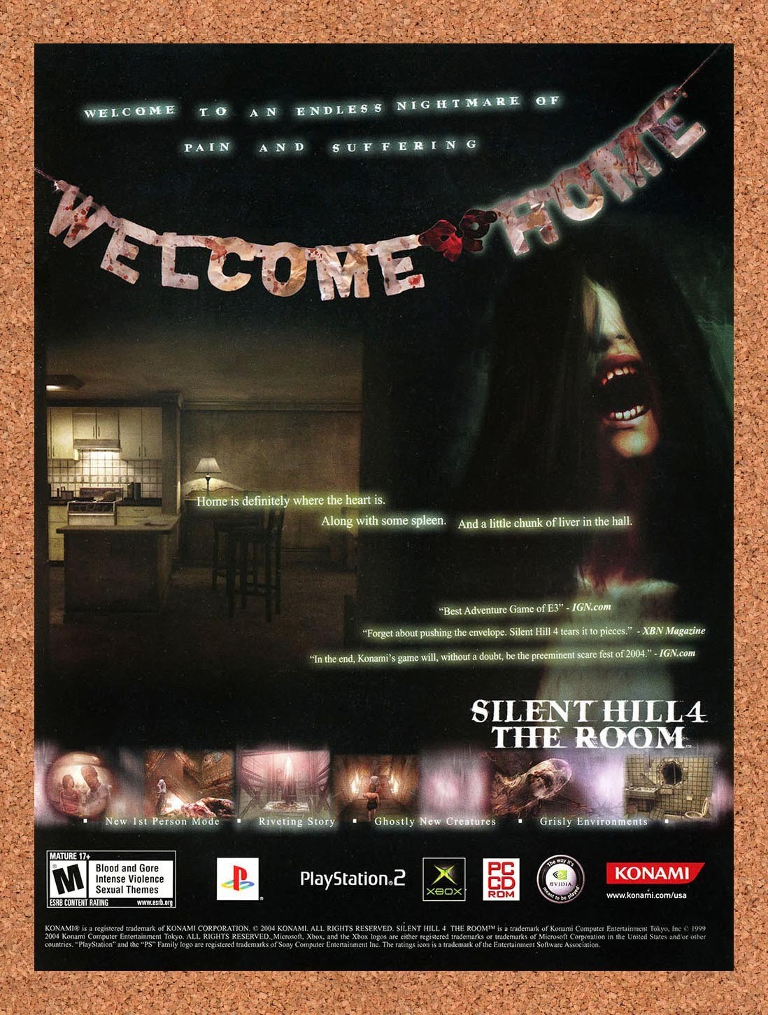 2003 Silent Hill 4 The Room PS2 Original Advertisement / Retro Promo v1 2003 Silent Hill 4 The Room PS2 Original Advertisement / Retro Promo v1