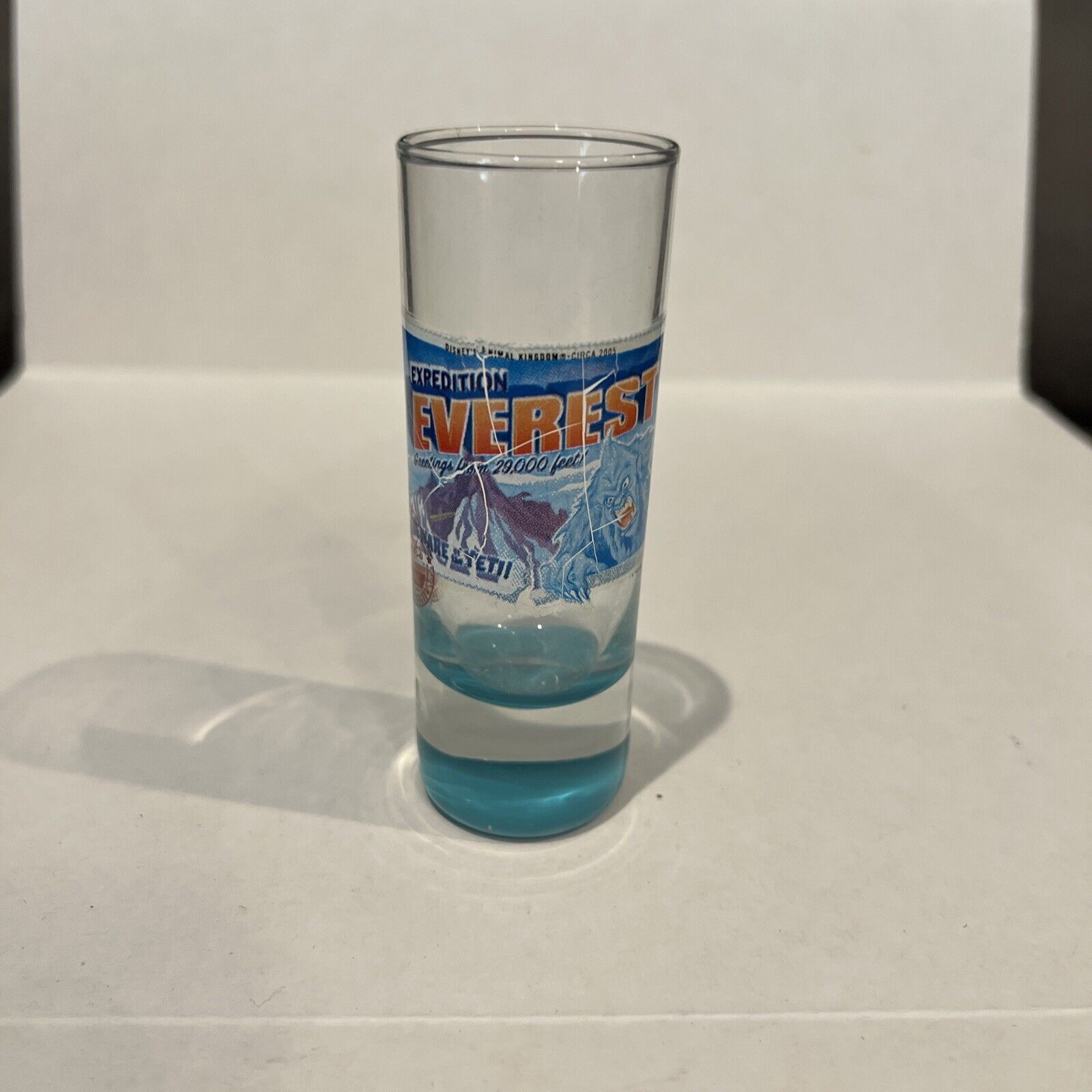 Disney Parks Expedition Everest Shot Glass Beware the Yeti