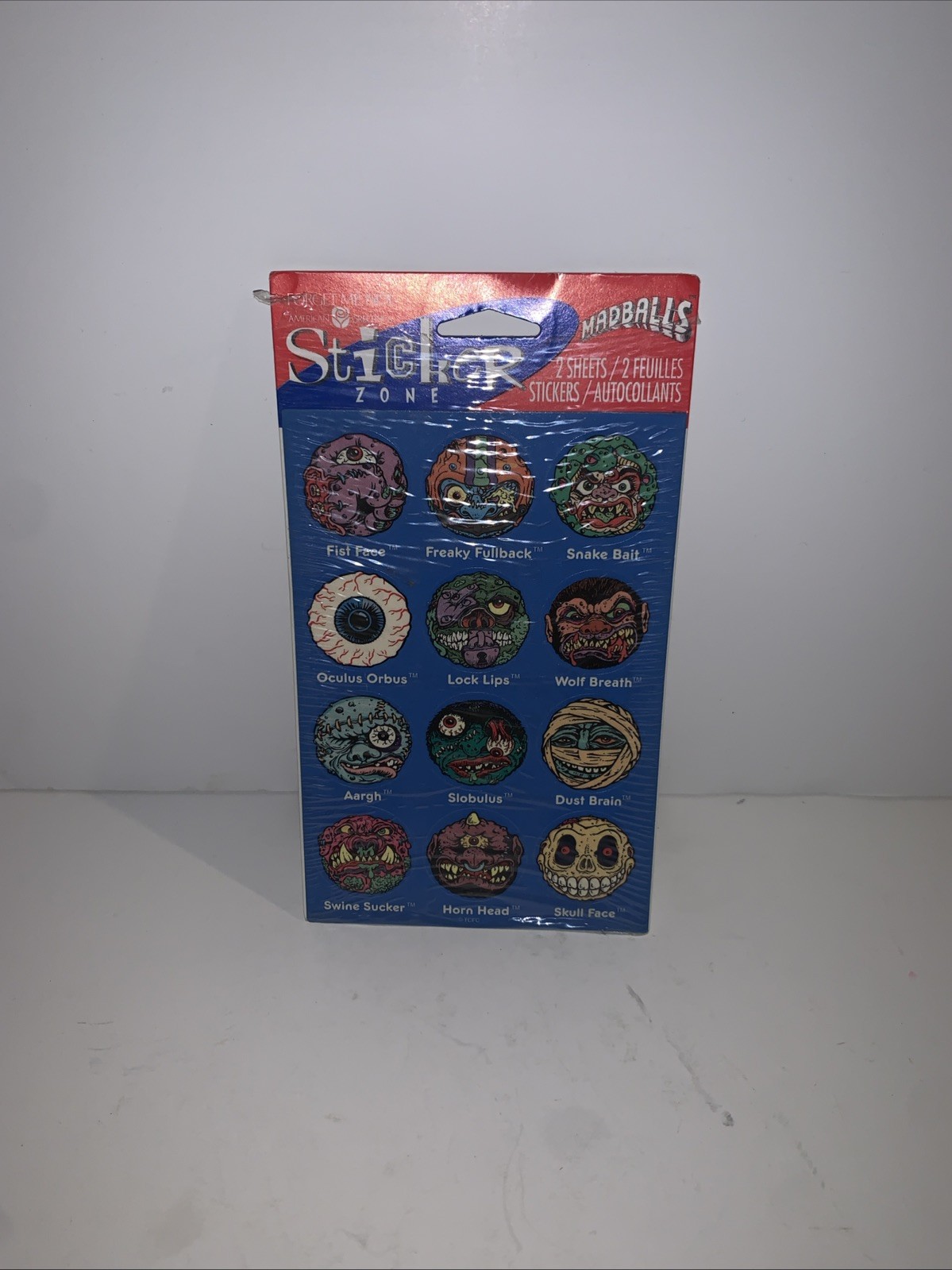 Vintage 1980s Madballs 2 Pack -NEW Sealed American Greetings Sticker Zone