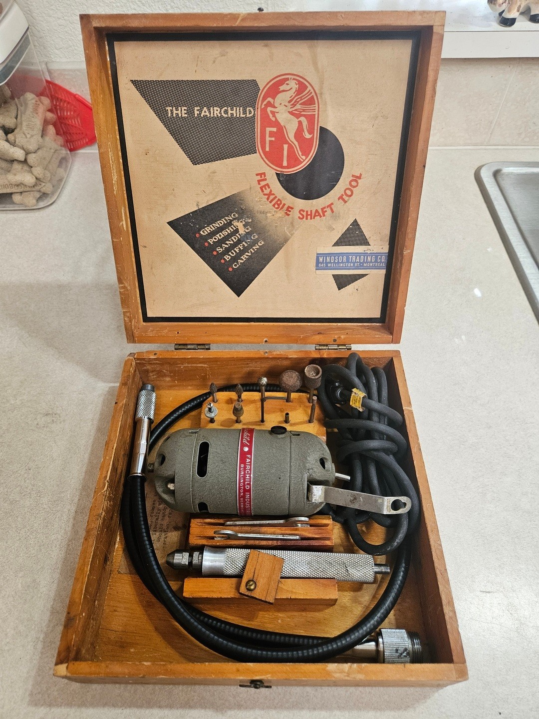Vintage Fairchild Flexible Shaft Grinding Tool