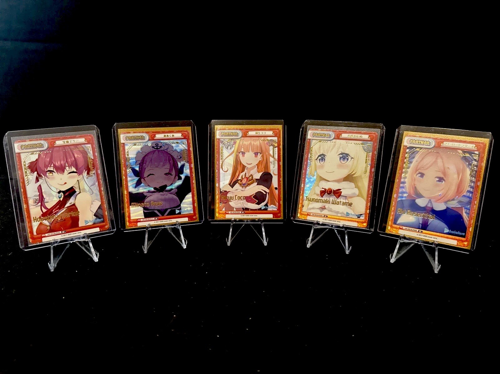 Hololive Holo Partner Card Lot 5X RARE ReBirth For You Gold Stamped  LIMITED