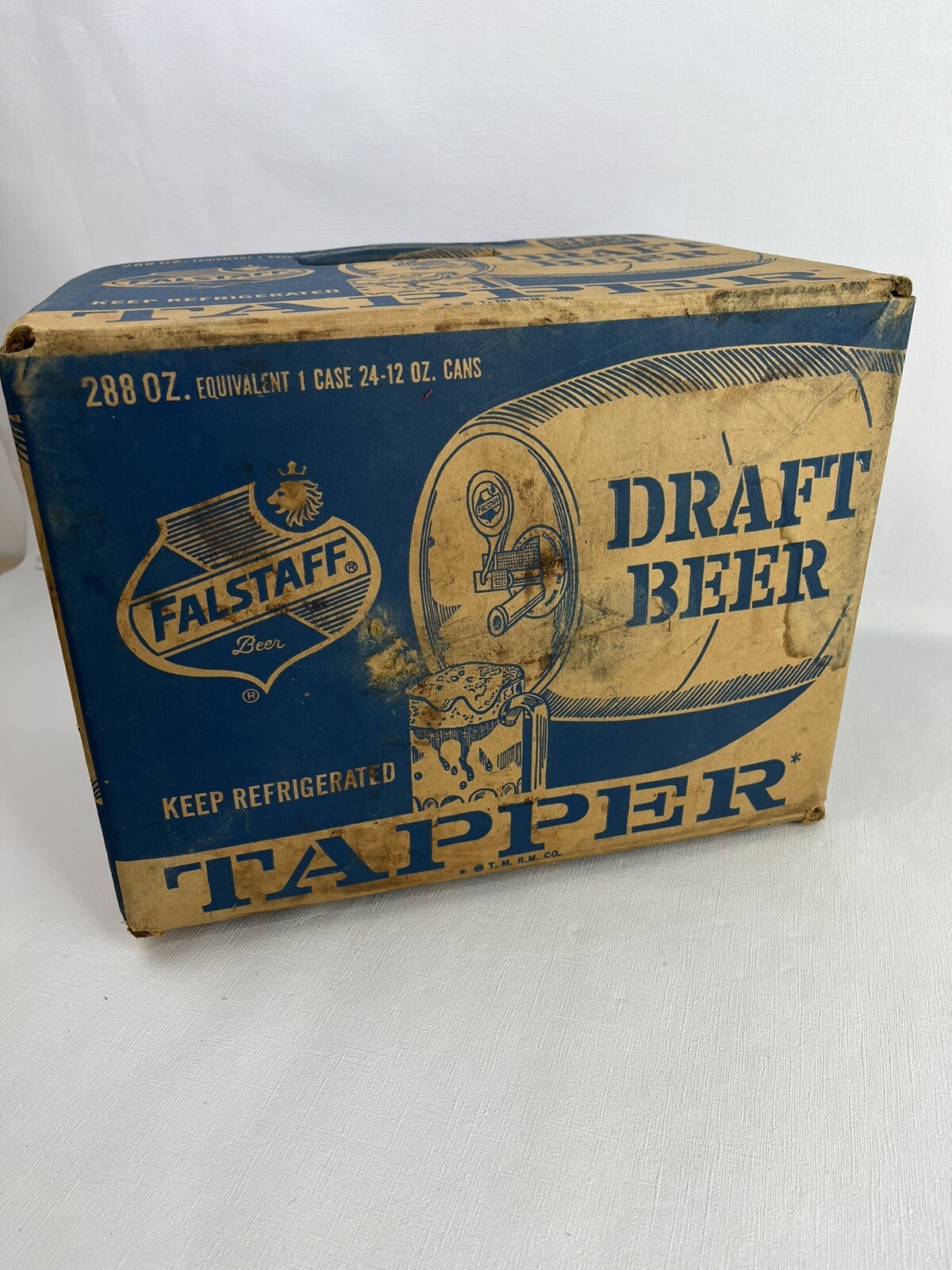 Vtg FALLSTAFF Brewing Co Beer Pony Keg in Original Cardboard Suitcase w/ Tap