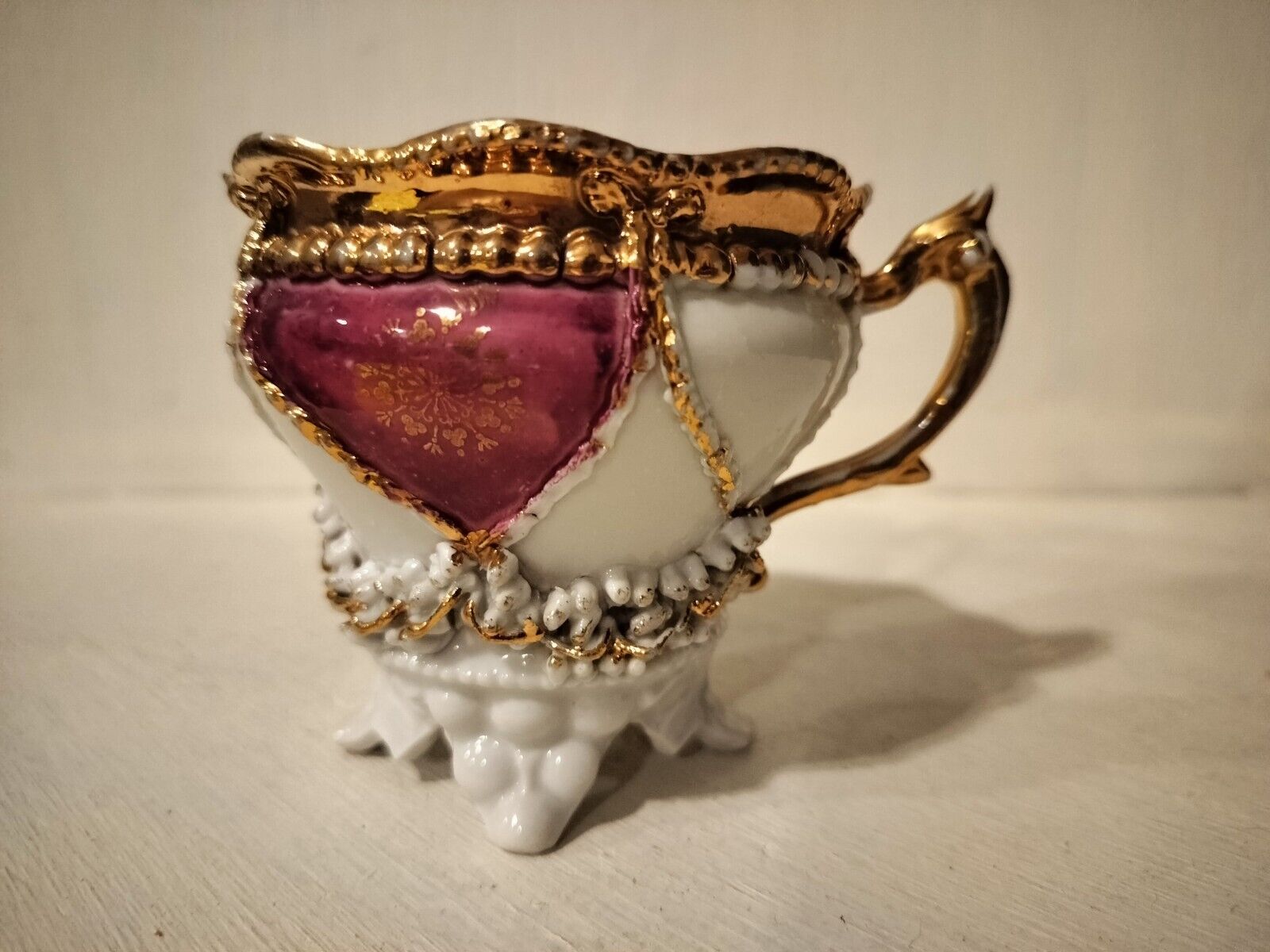 Antique Art Nouveau Prussian Footed Tea Cup