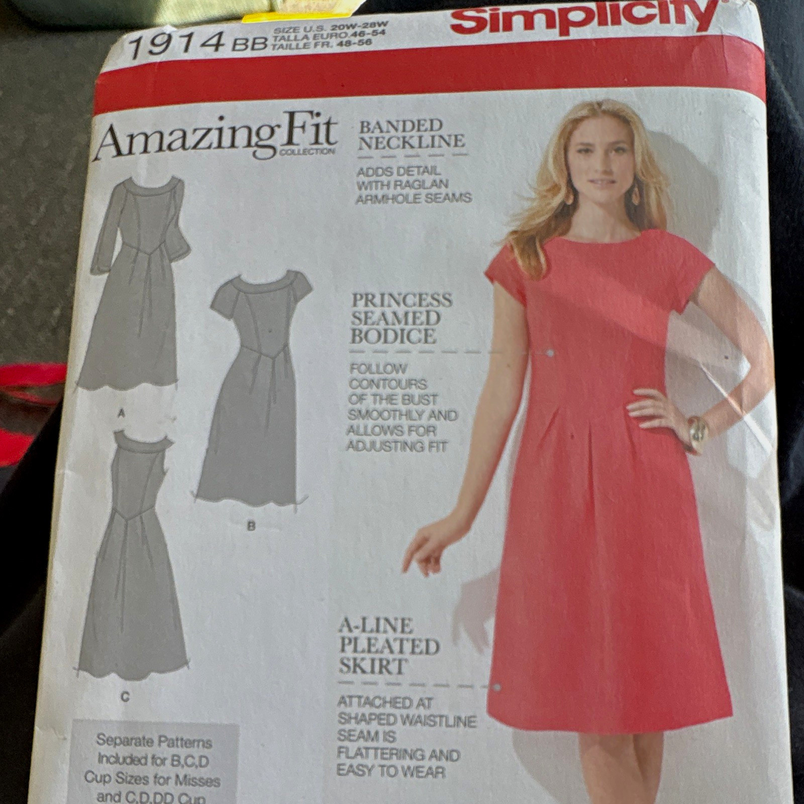 Simplicity Amazing Fit 1914 Women’s Dress Sewing Pattern Contemporary Original