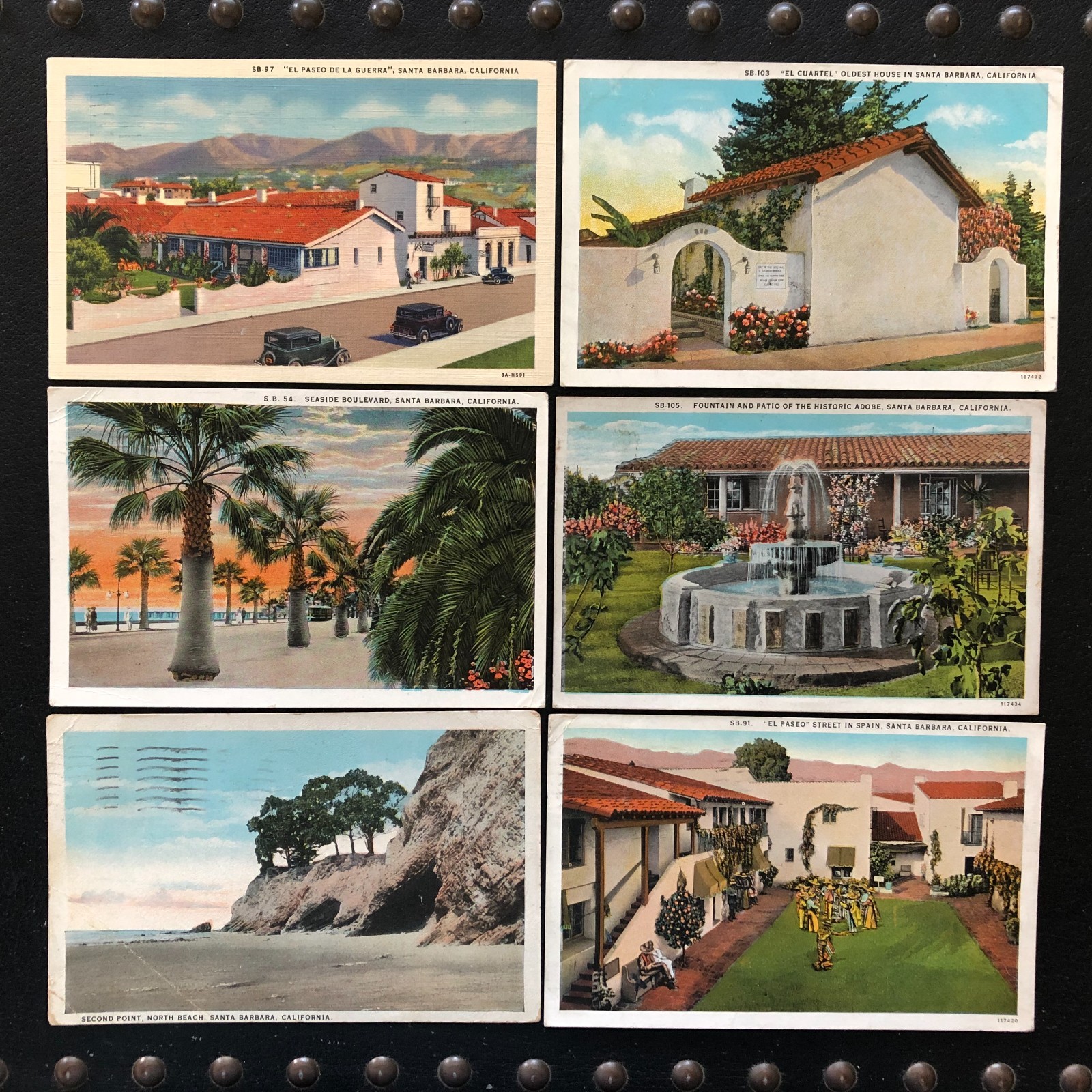[6] Santa Barbara California postcards [all posted]