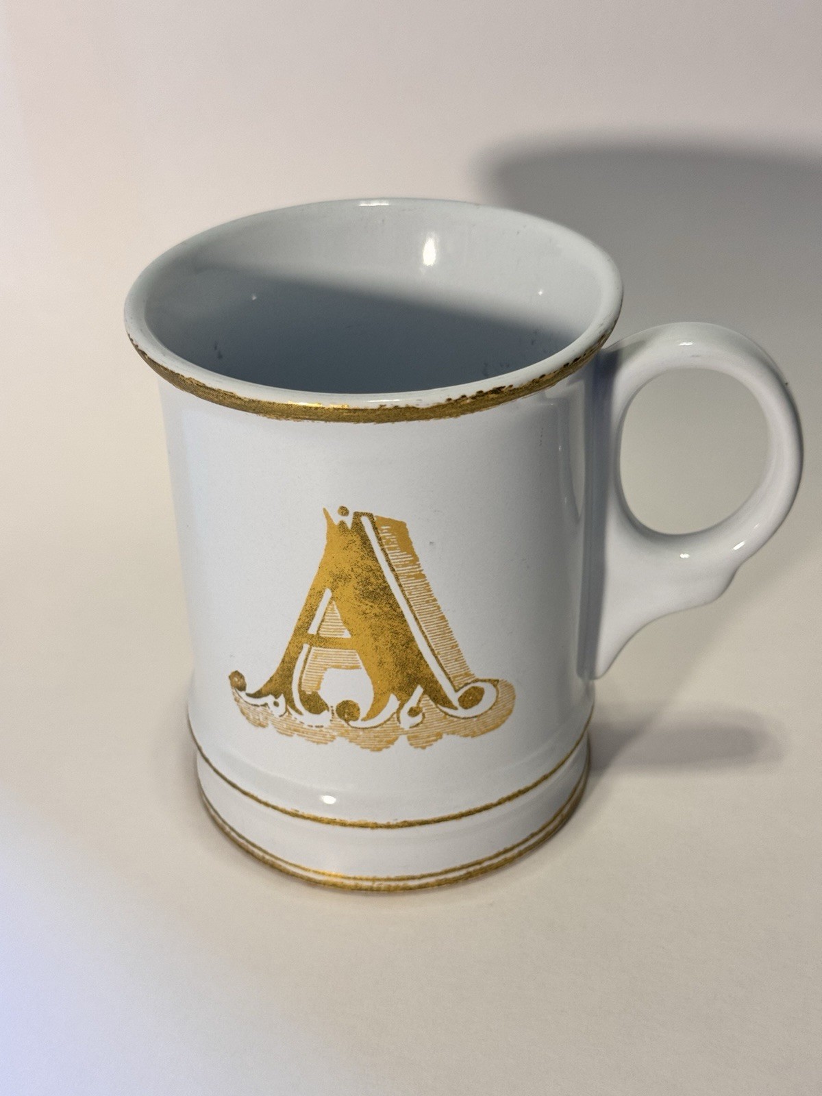Williams Sonoma monogram mug featuring the letter \ Williams Sonoma monogram mug featuring the letter \