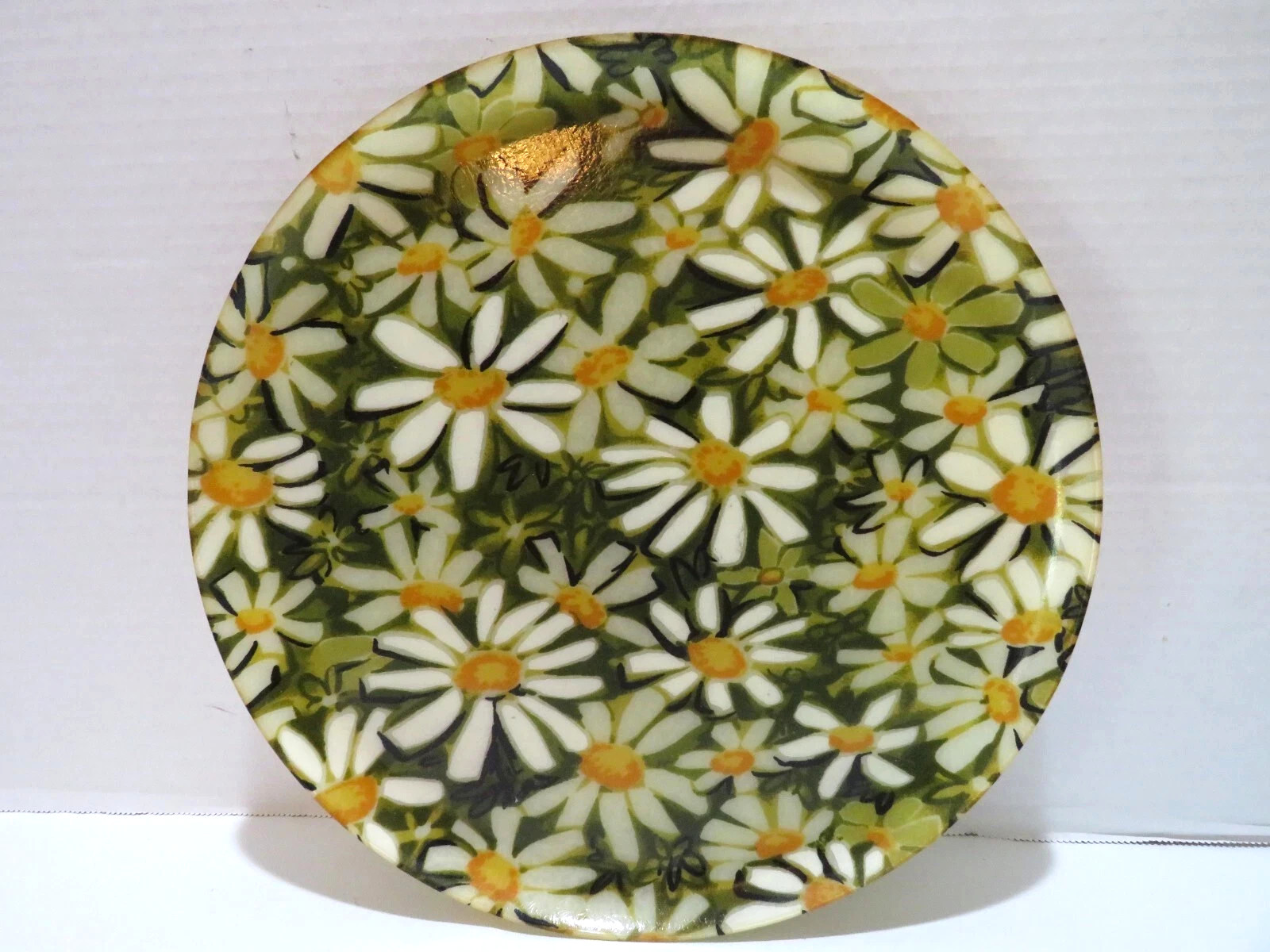 MCM Fiberglass Floral Daisy Platter Plate 11\
