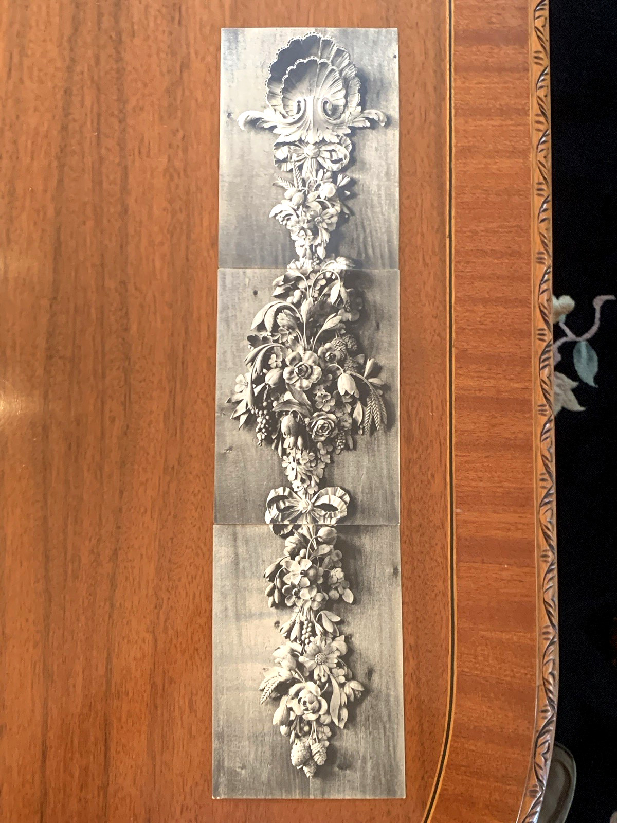 Vintage Photo Art Nouveau Furniture Carving Decoration  1920’s
