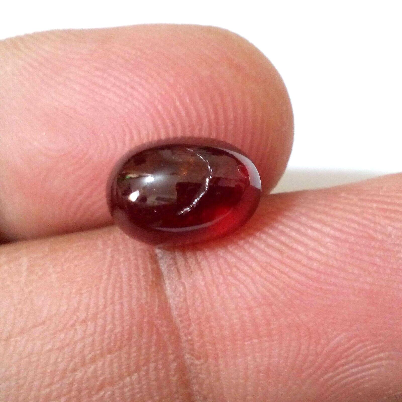 Top Beautiful Hessonite Red Garnet Cabochon Oval 4.10 Crt Loose Gemstone
