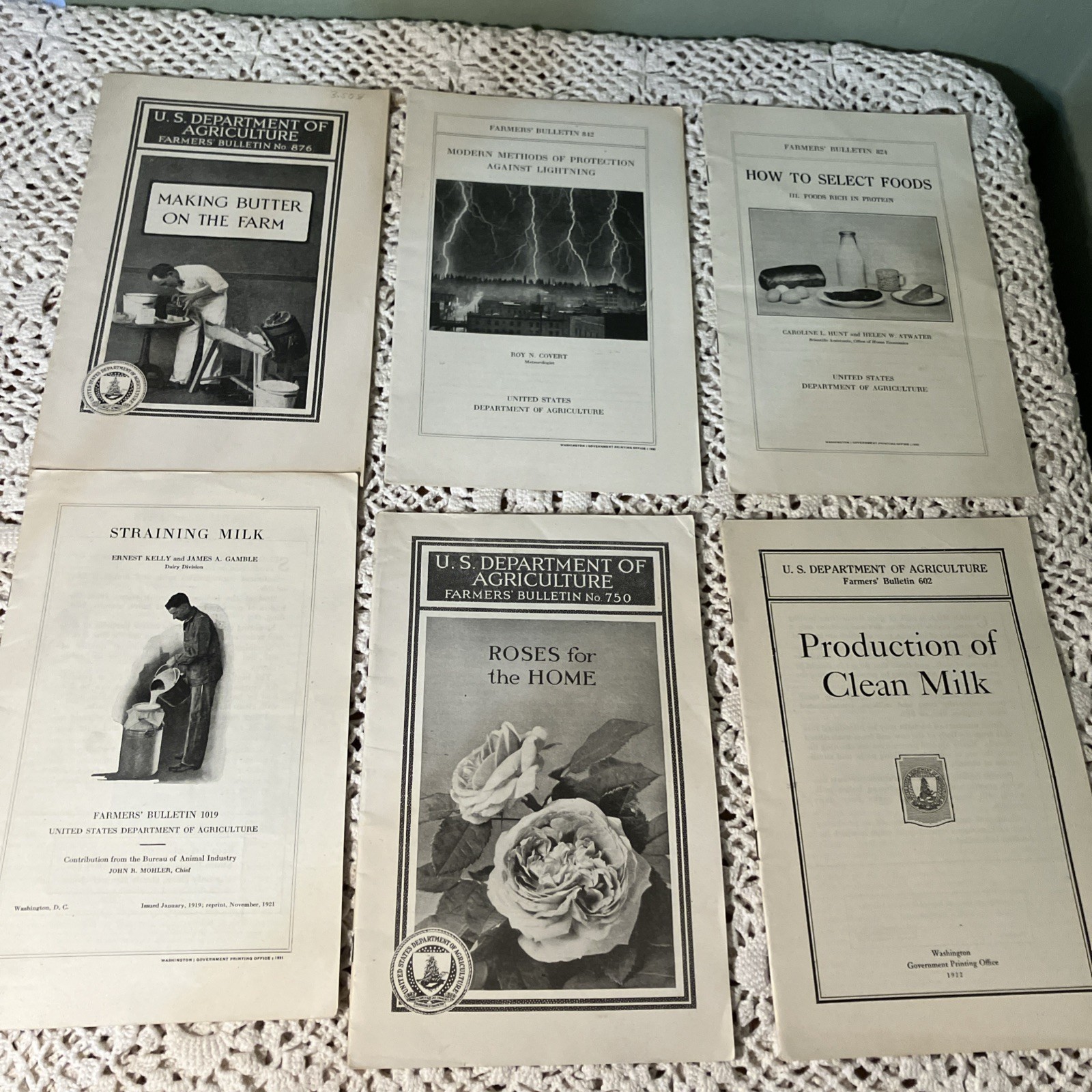 Department of Agriculture Antique 1919 & 20\'s Bulletin\'s  Pamphlet\'s Lot 6-B