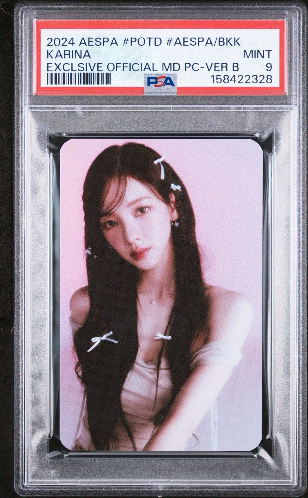 2024 AESPA IN BANGKOK EXCLUSIVE PHOTOCARDS VERSION B KARINA PSA 9