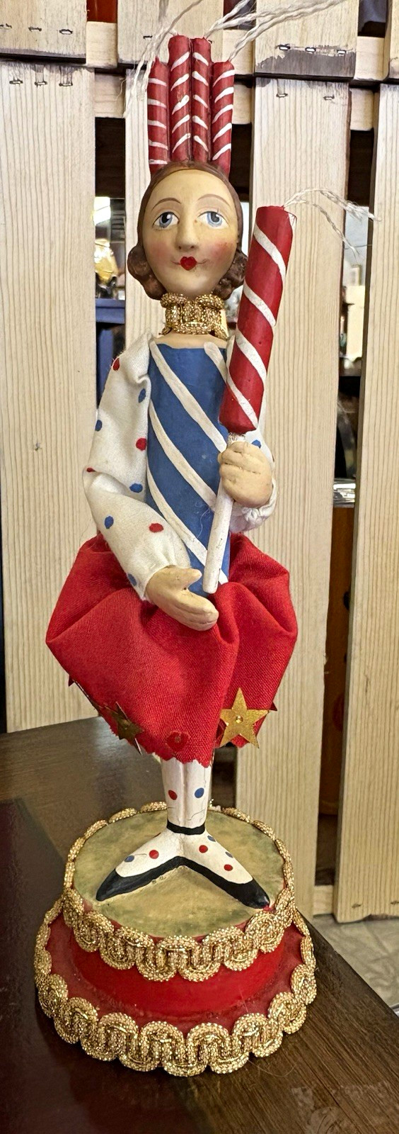 Bethany Lowe Designs Uncle Sam Figurine Allen Cunningham Painted Stars July 4