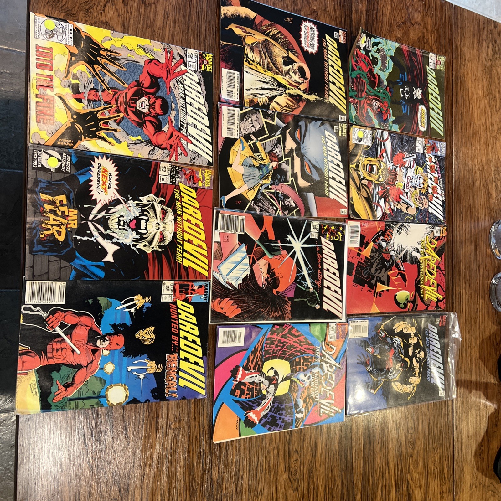 Lot Of 11 Vintage Daredevil Comic Books 