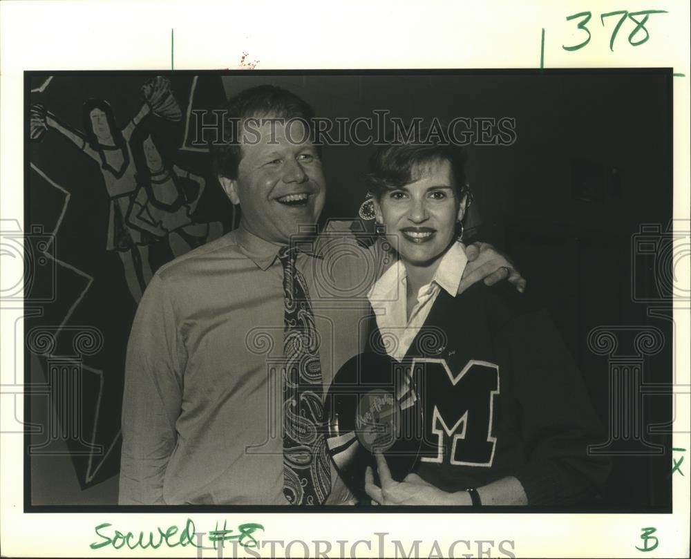 1990 Press Photo Lex Breckinridge and Olivia Manning of St. George's School 1990 Press Photo Lex Breckinridge and Olivia Manning of St. George's School
