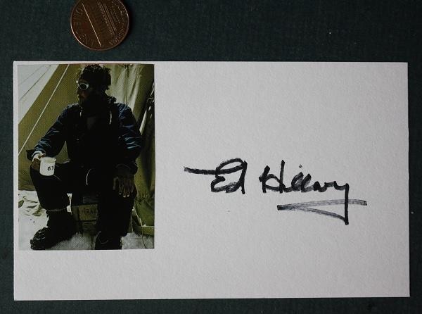 1st Man to Climb Mount Everest Sir Edmund Hillary Signed Autograph Photo Card +