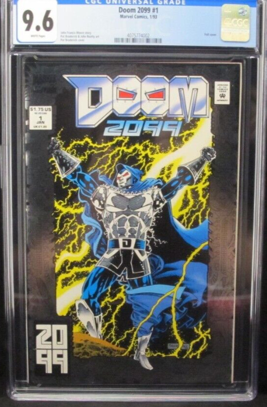 Doom 2099 Issue #1 Foil Cover 1993 Marvel Comics CGC Graded 9.6 Comic Book Doom 2099 Issue #1 Foil Cover 1993 Marvel Comics CGC Graded 9.6 Comic Book