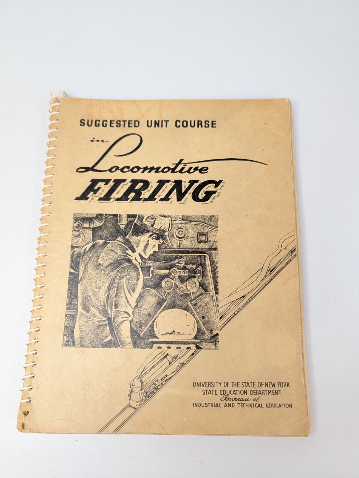 1944 LOCOMOTIVE FIRING Suggested Unit Course Book 152 pg NY Education Dept.