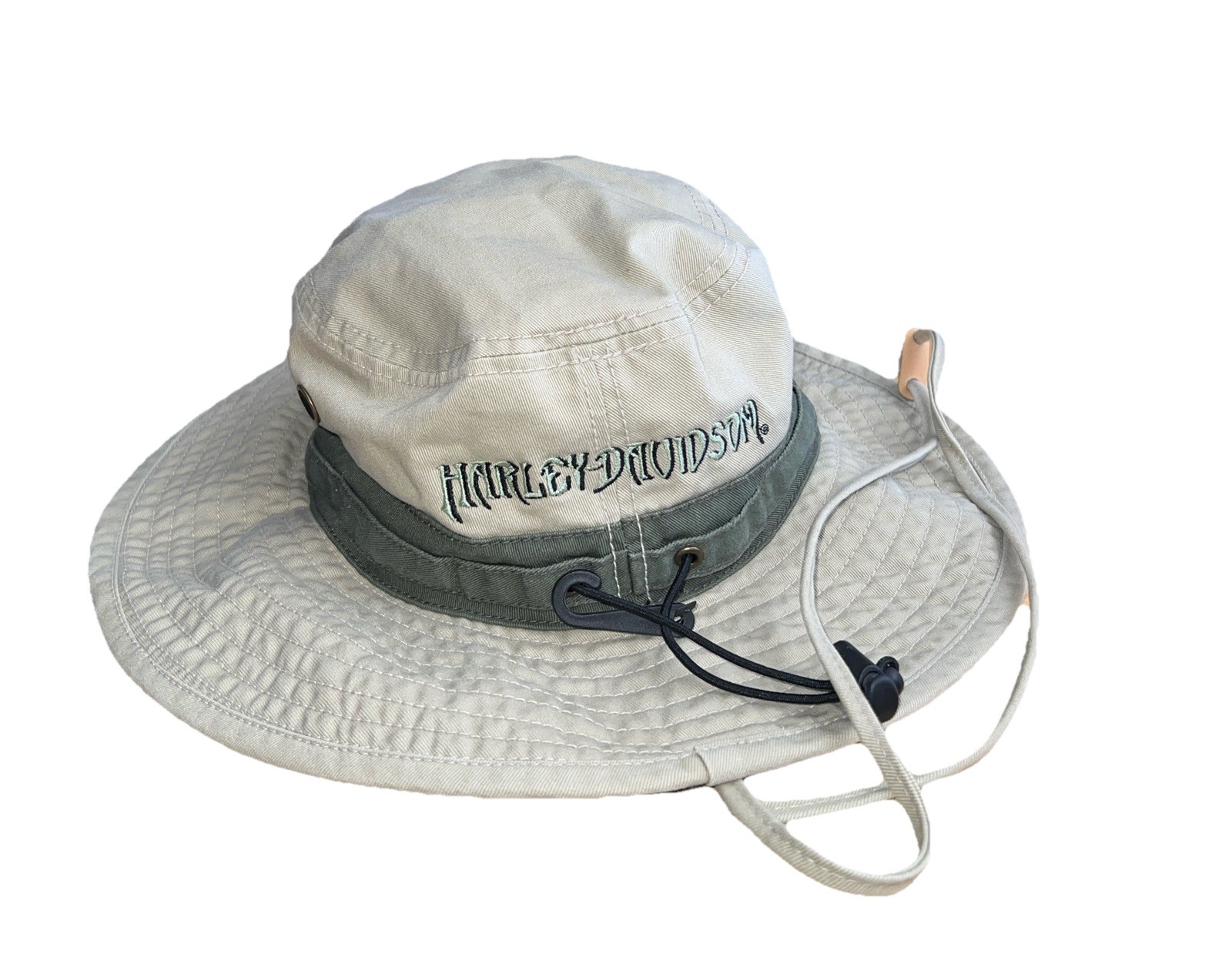 Vntg 90s NWOT Harley Davidson Boonie Hat, F & M Hat Company, OSFM, Tan & Green Vntg 90s NWOT Harley Davidson Boonie Hat, F & M Hat Company, OSFM, Tan & Green