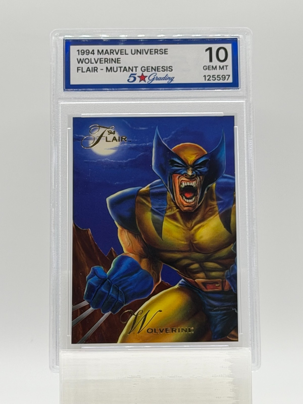 1994 Marvel Universe WOLVERINE Flair Mutant Genesis Graded 5 Star Gem Mint 10