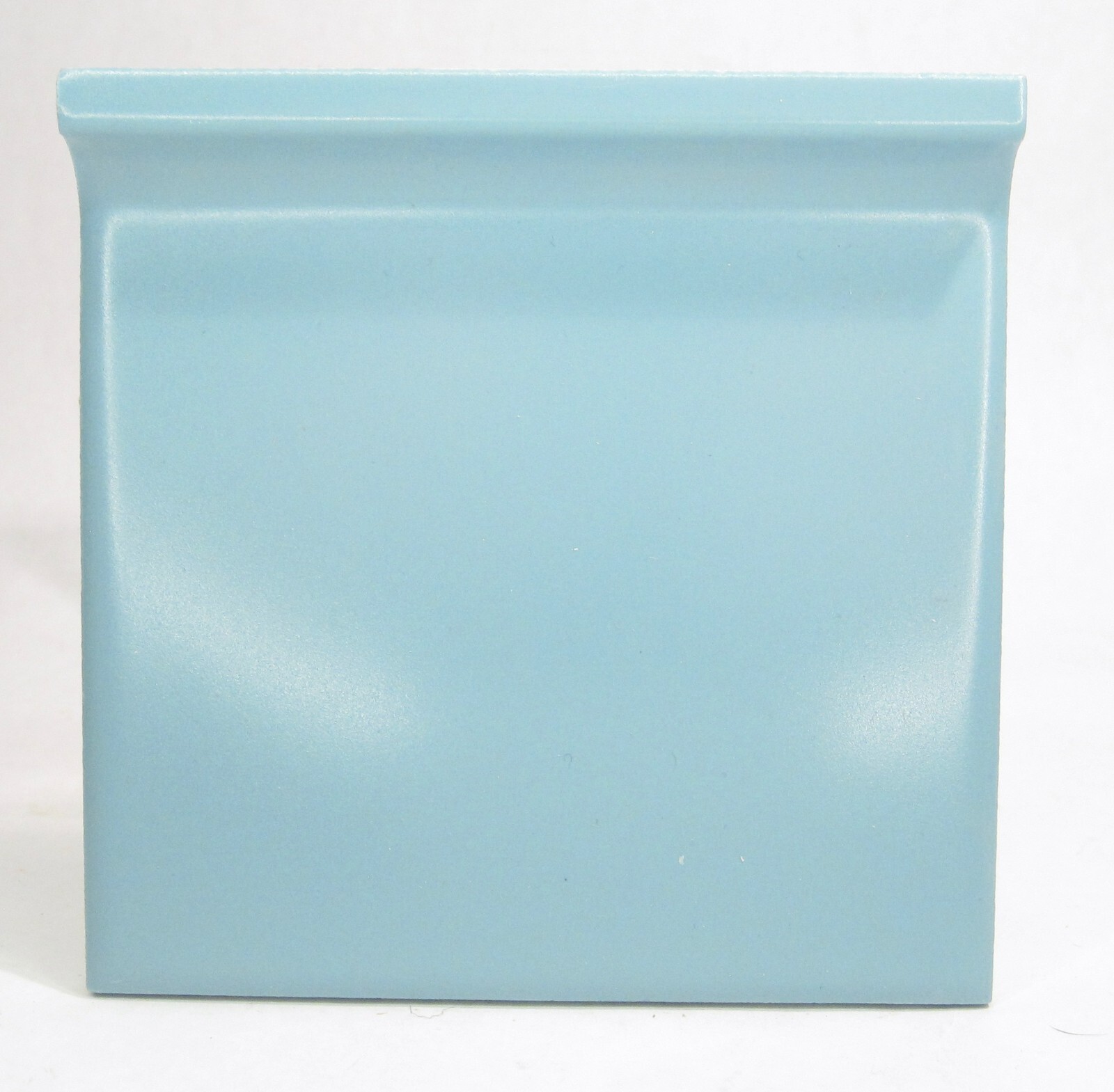 Vintage Mid-State Tile Company Regency Blue Ceramic Cove Edge Floor Tile