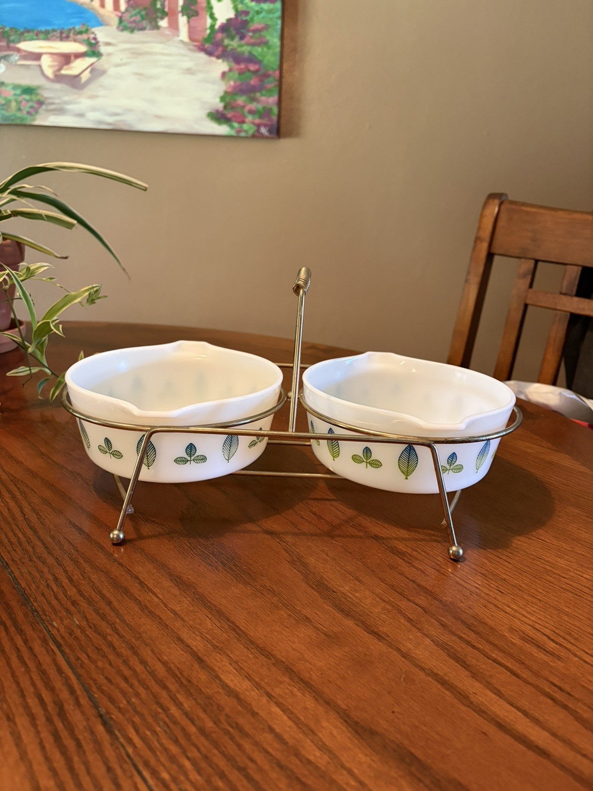 PYREX RARE Promo Cinderella #472, Twin Servers set w/ carrier 1959 