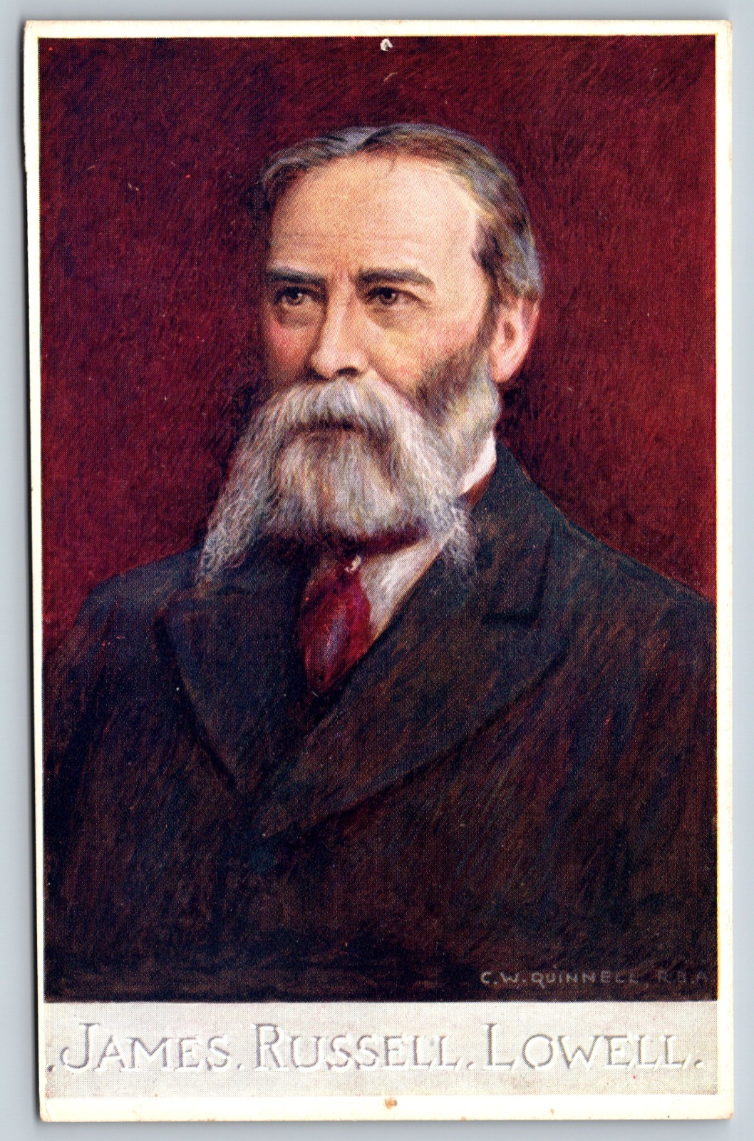James Russell Lowell Men Of Letters Series III Postcard Tuck Oilette 9557