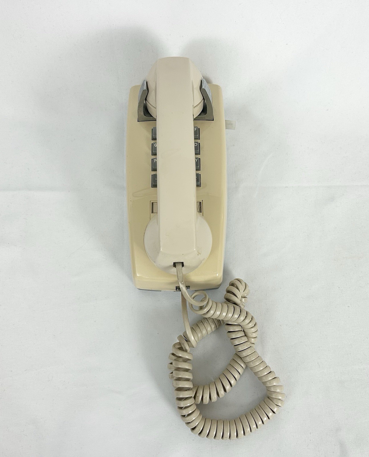 Vintage Western Electric 2554 BMPG Beige Touch Tone Wall Phone Bell System