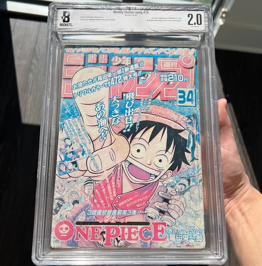 Weekly Shonen Jump 1997 #34 ⭐ BGS 2.0 ORIGINAL NOT REPRINT ⭐ 1st One Piece Manga