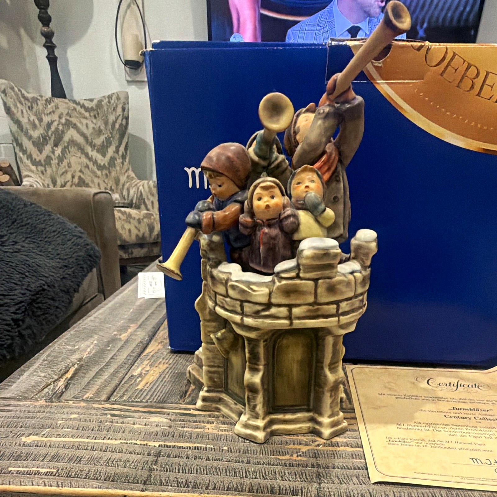 Goebel M.I. Hummel Century Collection “Fanfare/Trumpeter” 1999 LE Figurine Box