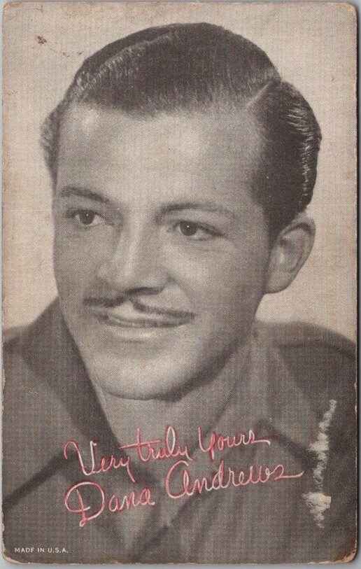 c1940s Actor DANA ANDREWS Arcade Card 