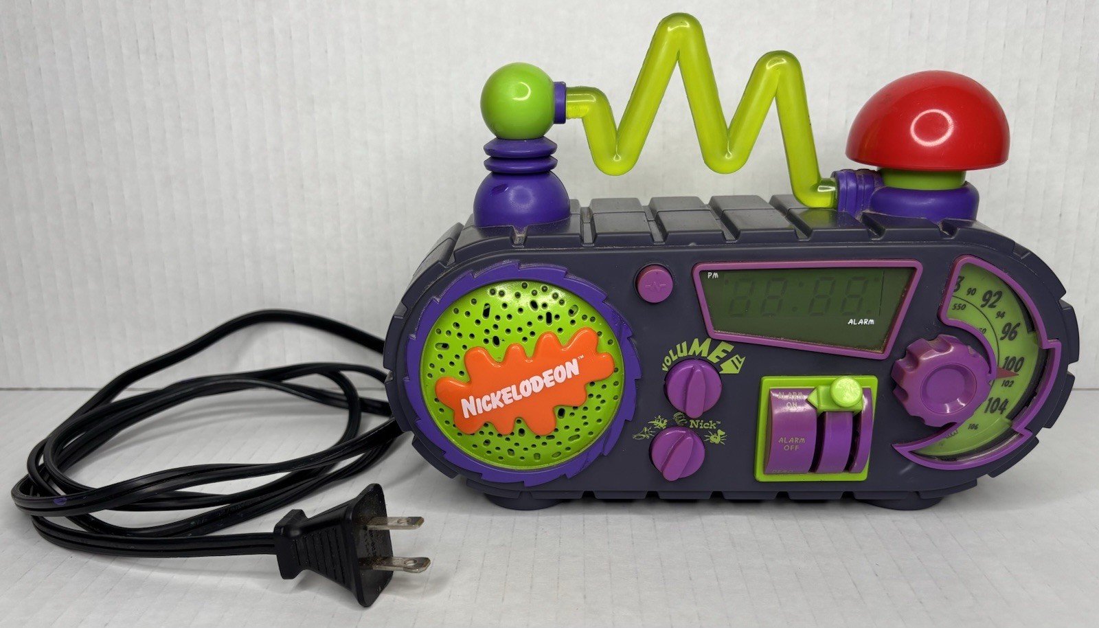Vtg Nickelodeon Time Blaster Rise & Slime Alarm Clock Radio Machine N2000