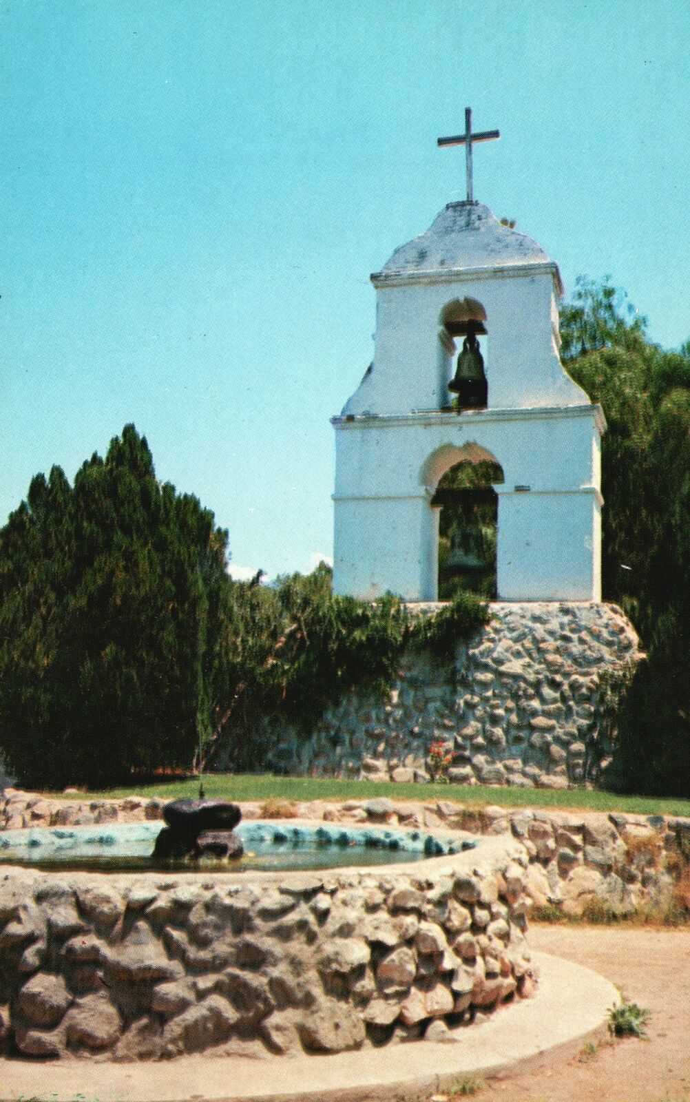 Vintage Postcard Campanario Or Belfry Architectural At Pala California CA
