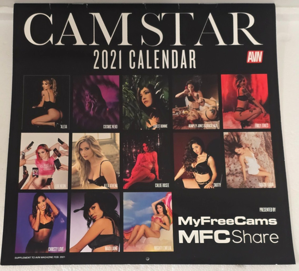2021 Calendar AVN CAMSTAR ⭐Sexy Pin-Up Girls by My Free Cams Share (1 sq ft)