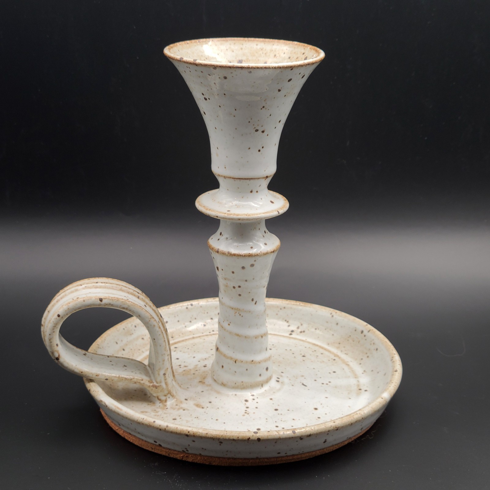 Bill Tyner Signed Vintage Pottery Chamber Candlestick Plus Ephemera 