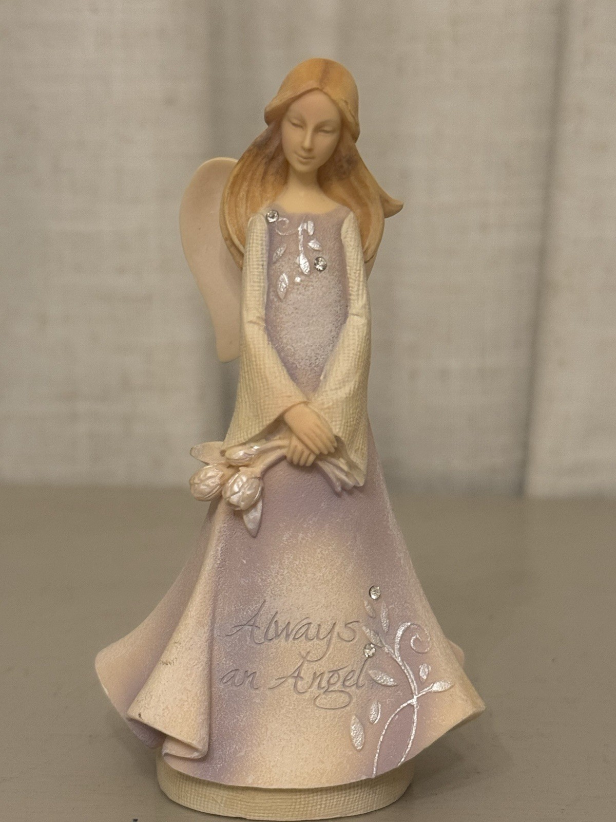 Foundations by Enesco Angel Figurine with Flowers Bouquet #4025647 by Karen Hahn