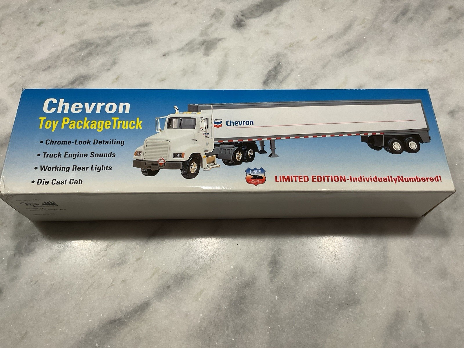 Chicago Model CHEVRON TOY PACKAGE TRUCK 16 Inch long Numbered Limit Edition