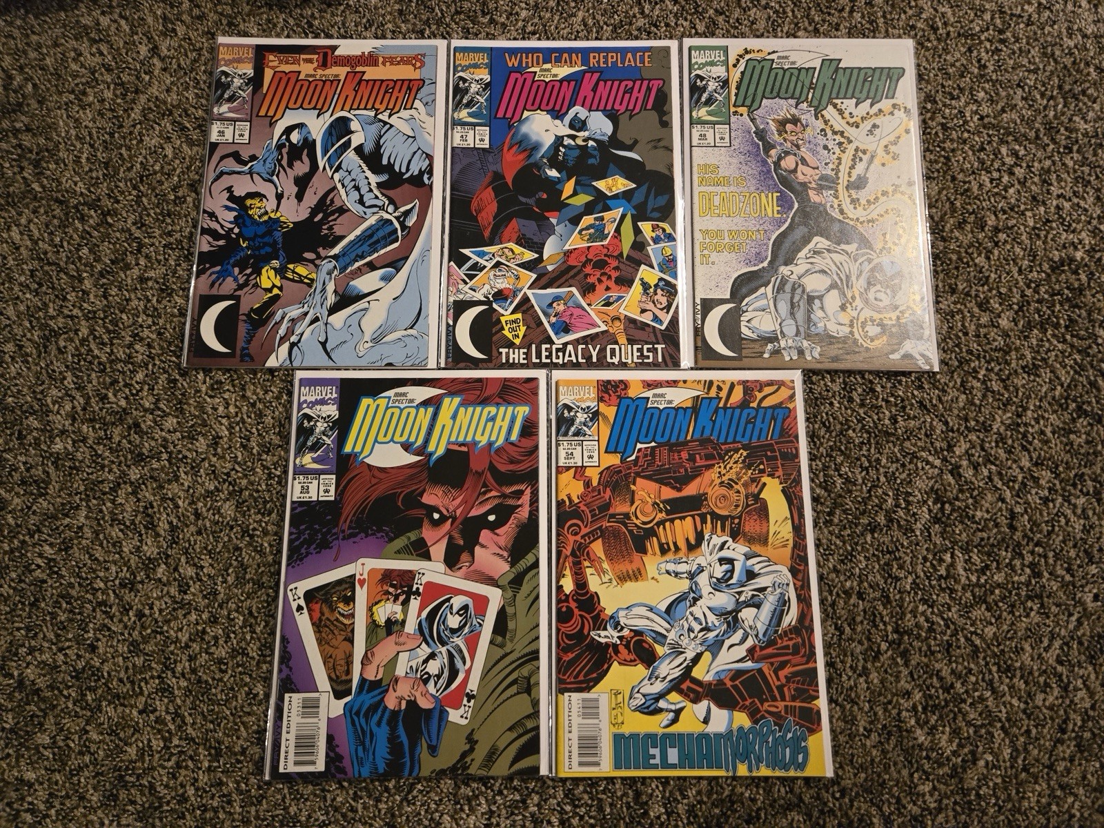 Marc Spectre Moon Knight #46,47,48,53,54 Marvel Comics