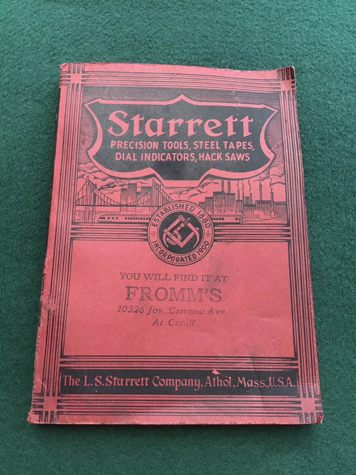 1938 Starrett Catalog No. 26 Precision Tools,Steel Tapes,Dial Indicators Look 