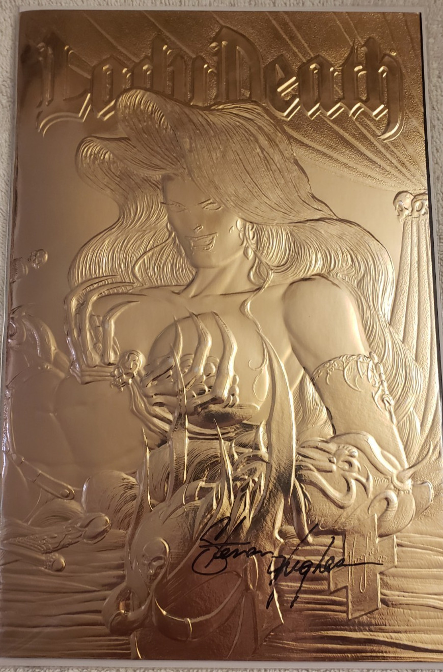 LADY DEATH: The Odyssey #1 SIGNED GOLD FOIL COVER Chaos Comics  COA 1996 NM+