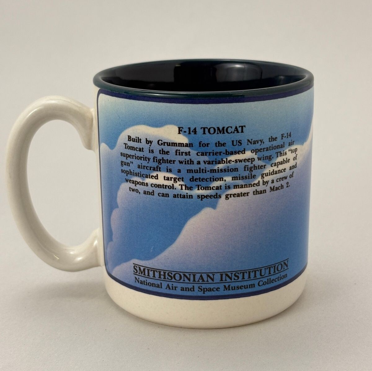 1988 Smithsonian Institution F-14 Tomcat Coffee Mug by Polopourri Press
