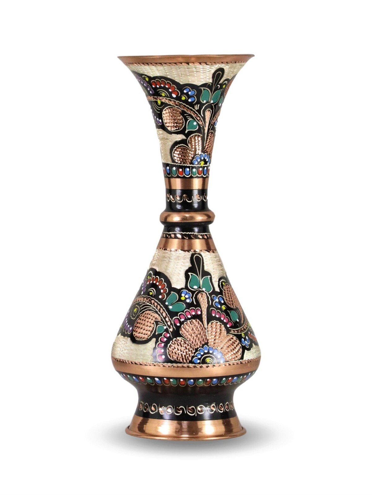 Handmade Engraved Copper Vase, Copper Decorative Vase - Artisan Craftsmanship