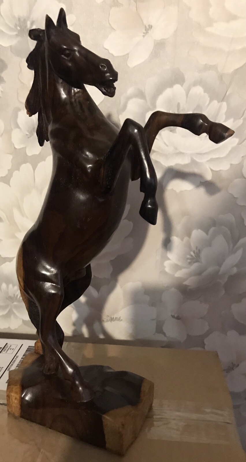 carved wooden horse wood oak handmade