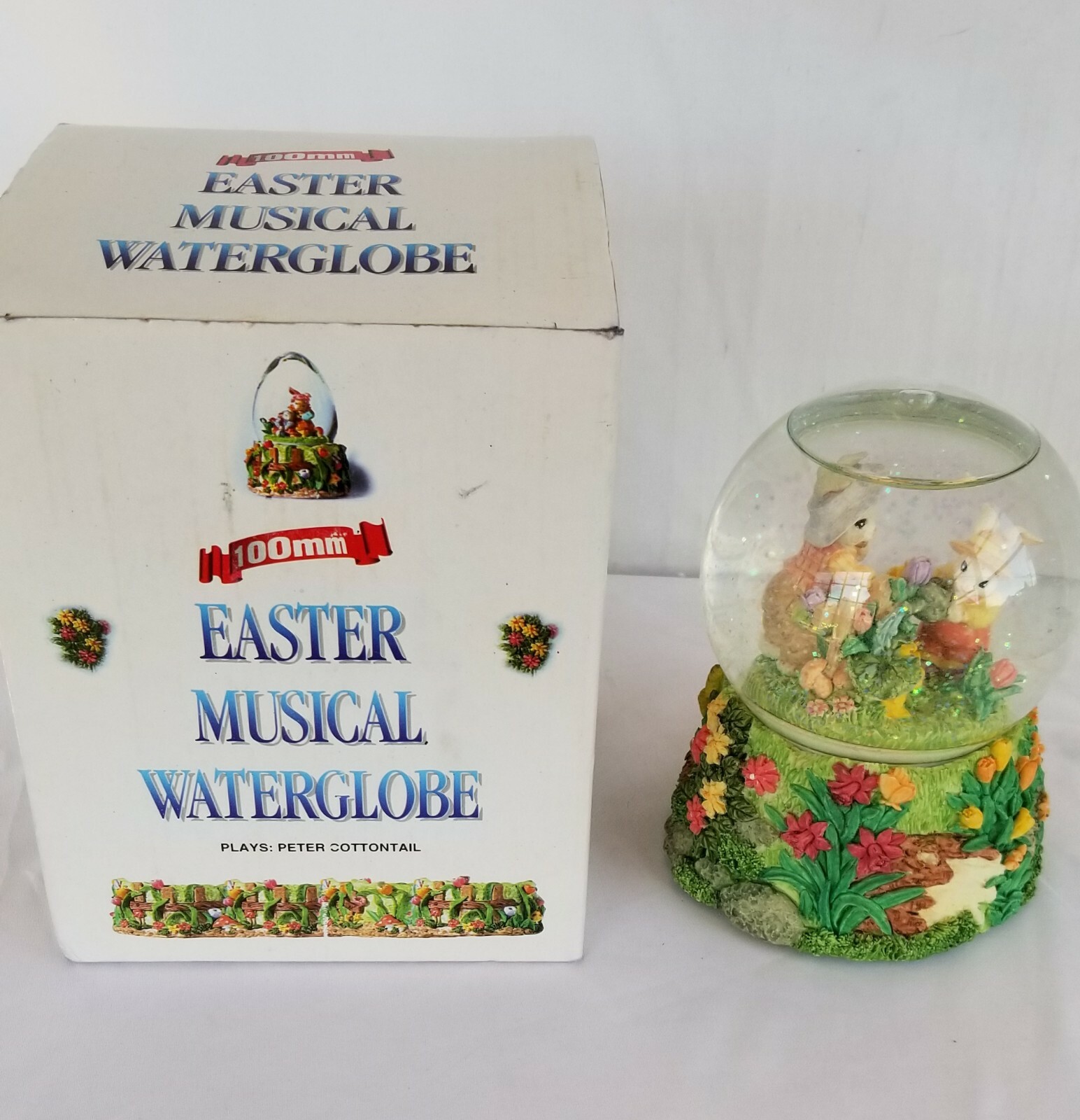 Vintage 1994 Easter Snow Globe Music Box Vintage 1994 Easter Snow Globe Music Box