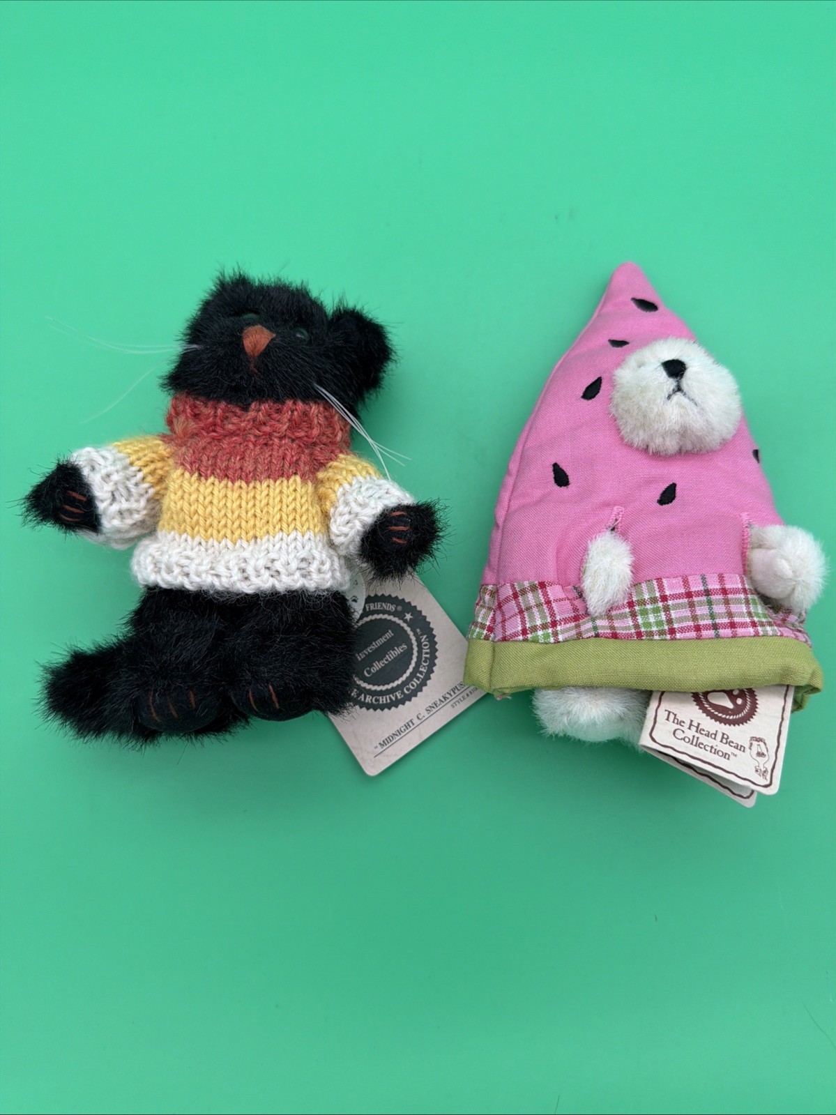 Lot Of 2 Retired Boyds Bears: Midnight C Sneakypuss & C.D. Peeker With Tags