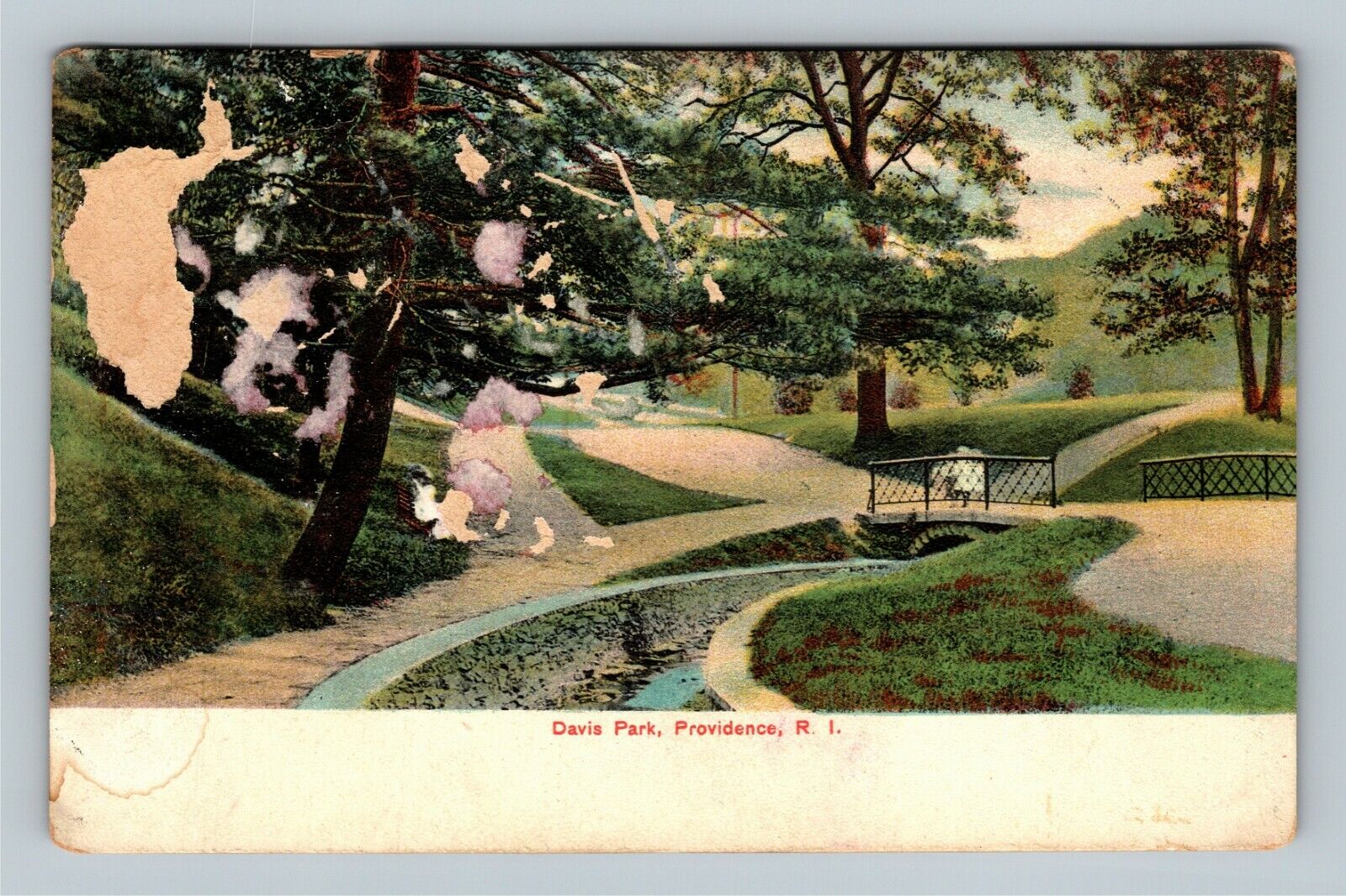 Providence RI, Davis Park, Rhode Island c1909 Vintage Postcard