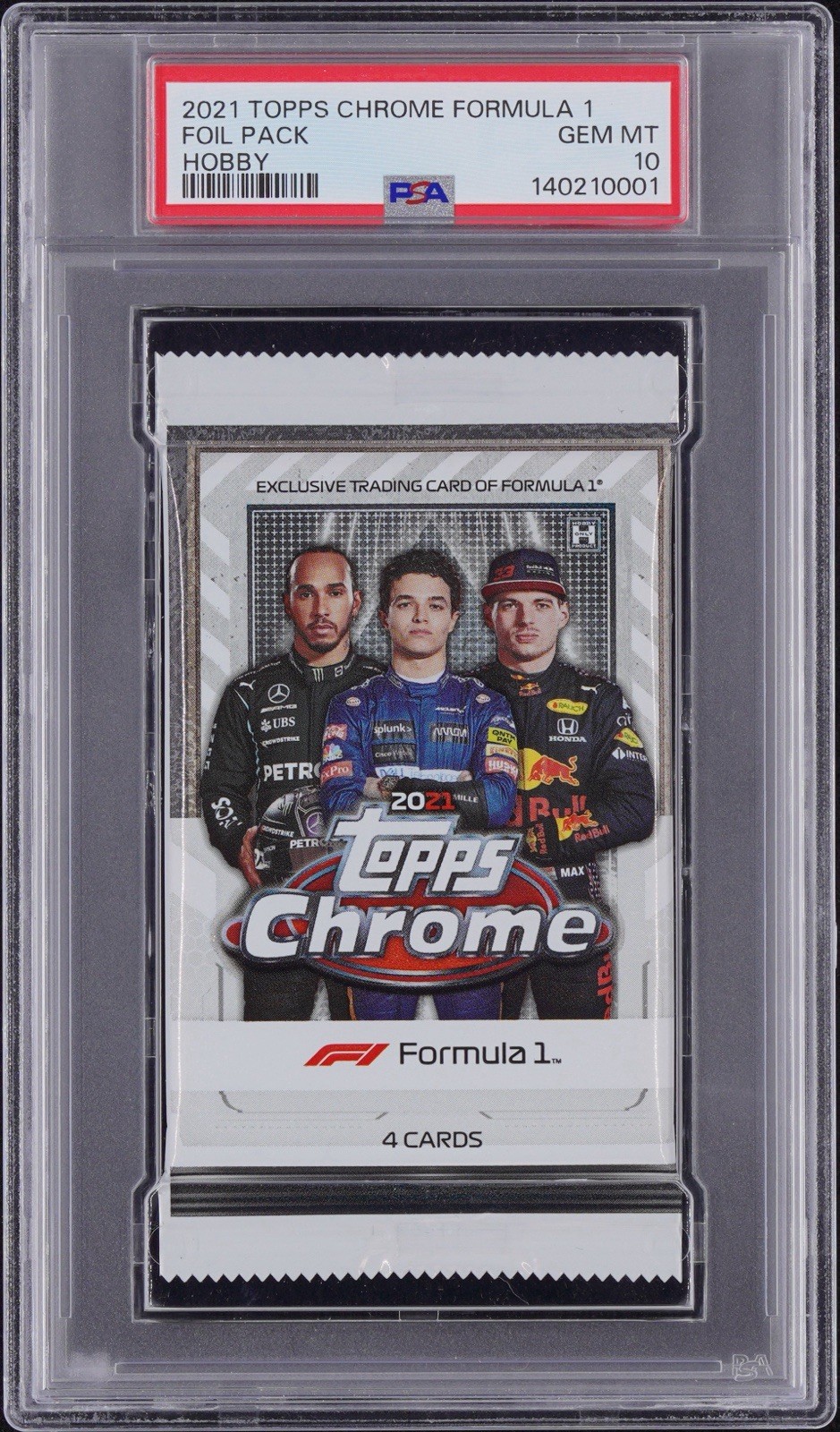 2021 Topps Chrome Formula 1 Hobby Foil Pack PSA 10 POP 1 2021 Topps Chrome Formula 1 Hobby Foil Pack PSA 10 POP 1