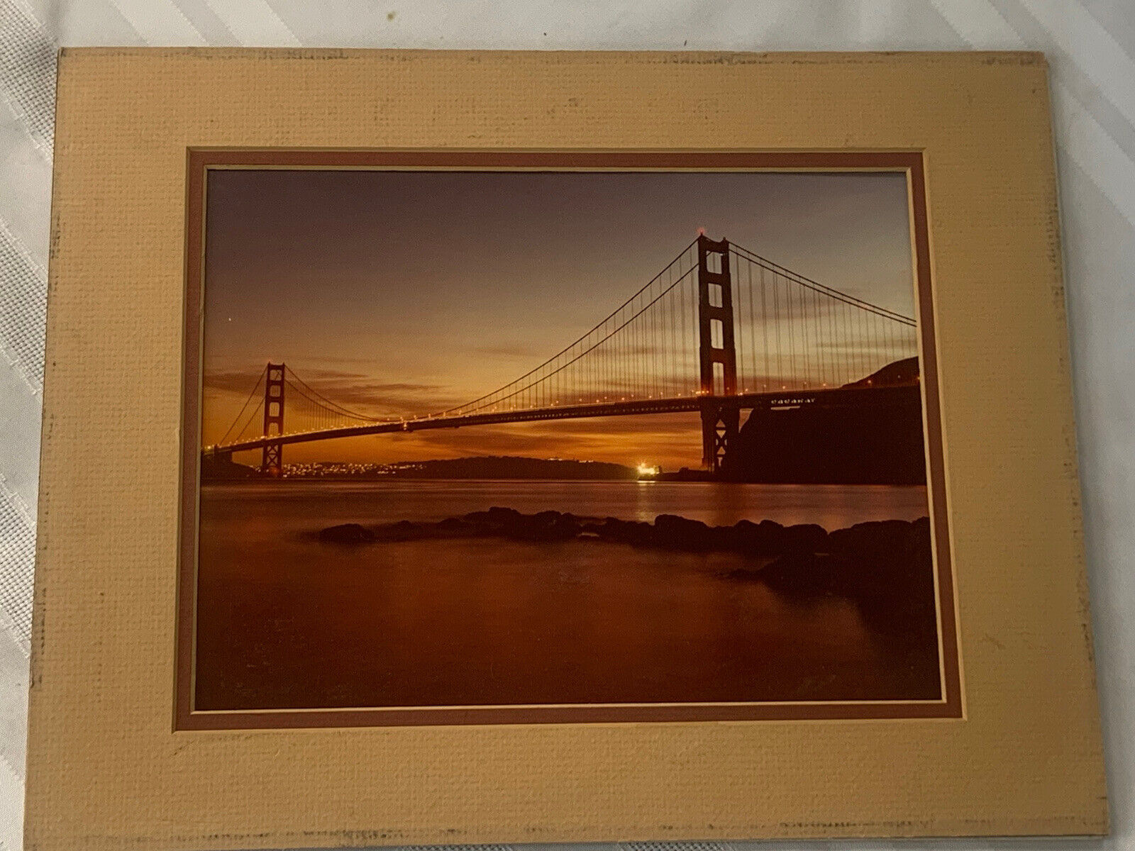 VTG ORIG Gene Wright Golden Gate Bridge San Francisco Photograph 1973 Signed